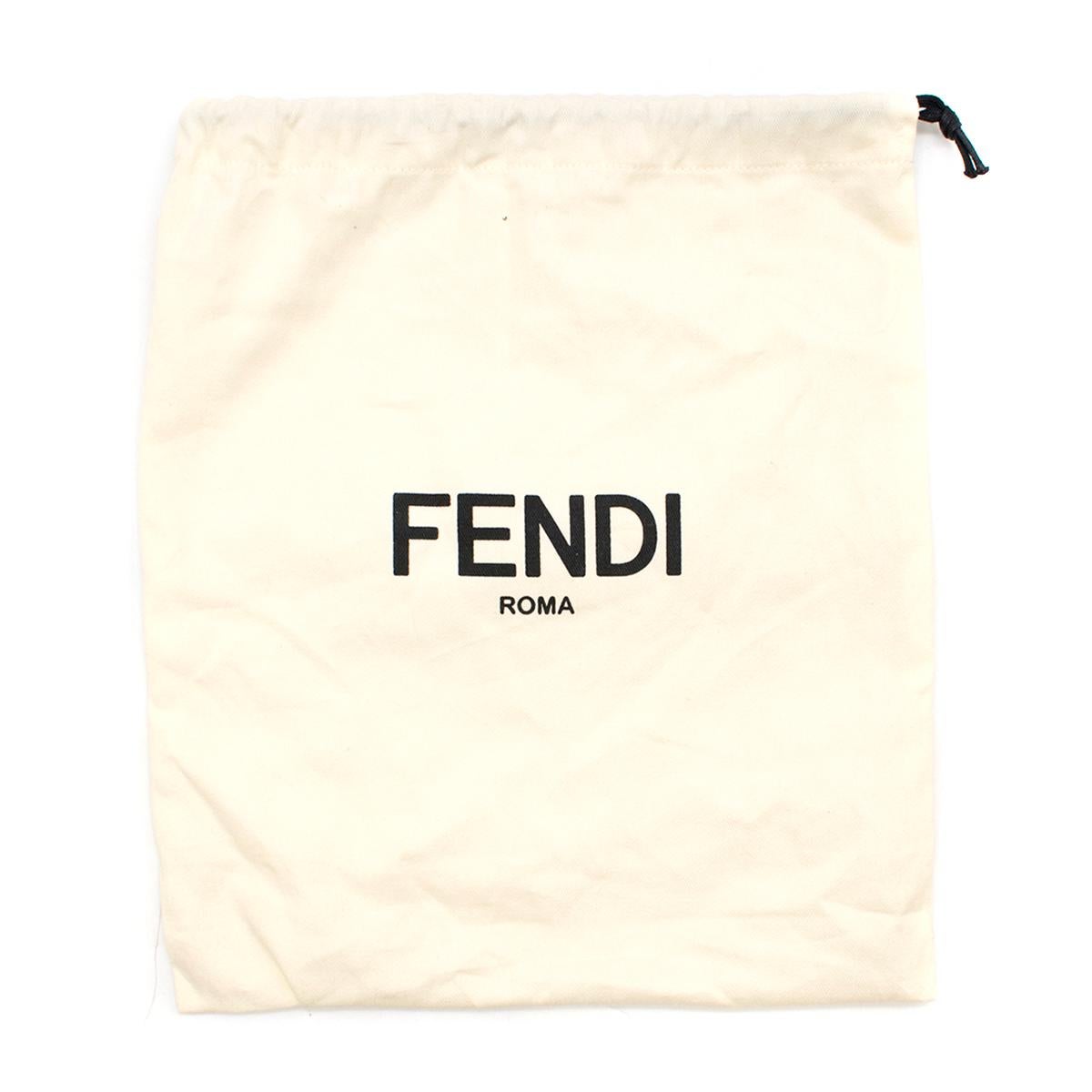 Fendi Studded Floral Applique Leather Mules Size 38 4