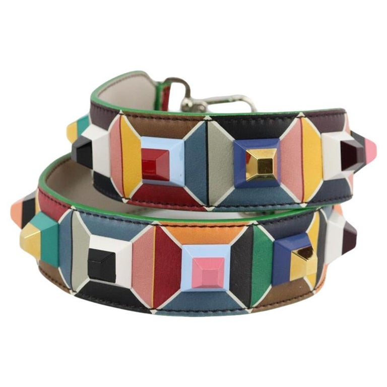 Fendi Studded Leather Bag Strap For Sale at 1stDibs