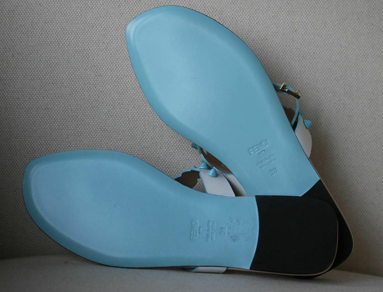 Fendi Studded Leather Sandals In New Condition In London, GB