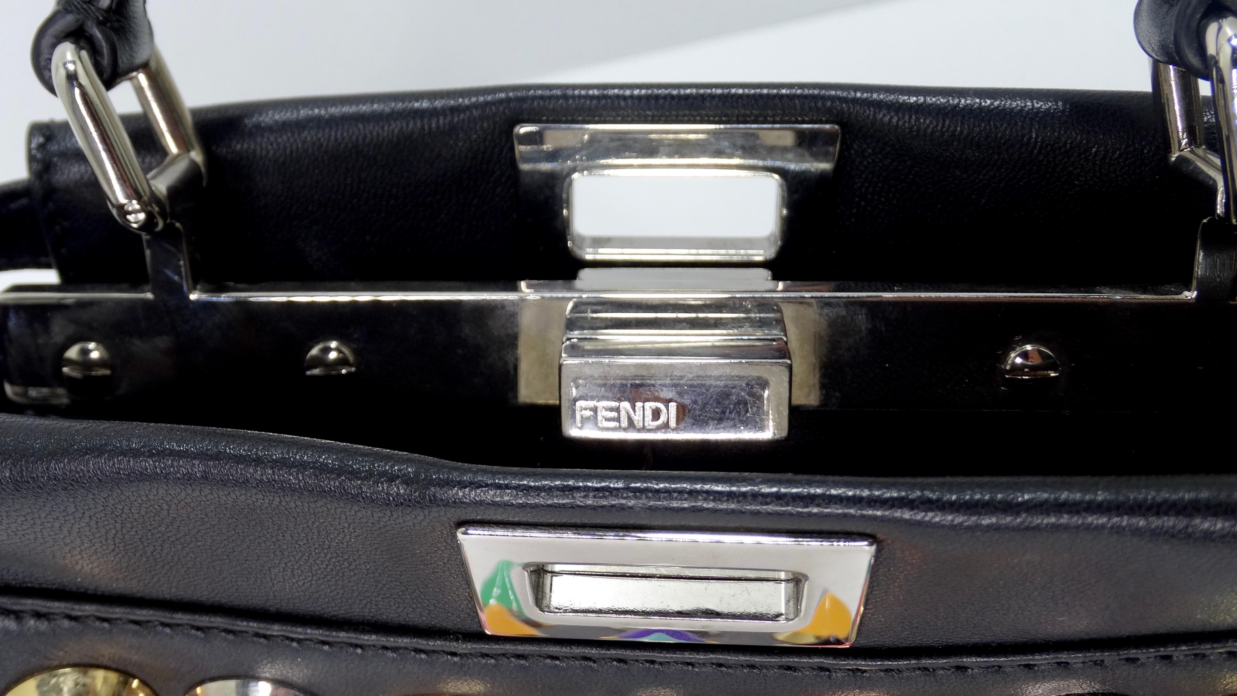 Nietenbesetzte Mini-Peek-a-boo-Tasche von Fendi 5