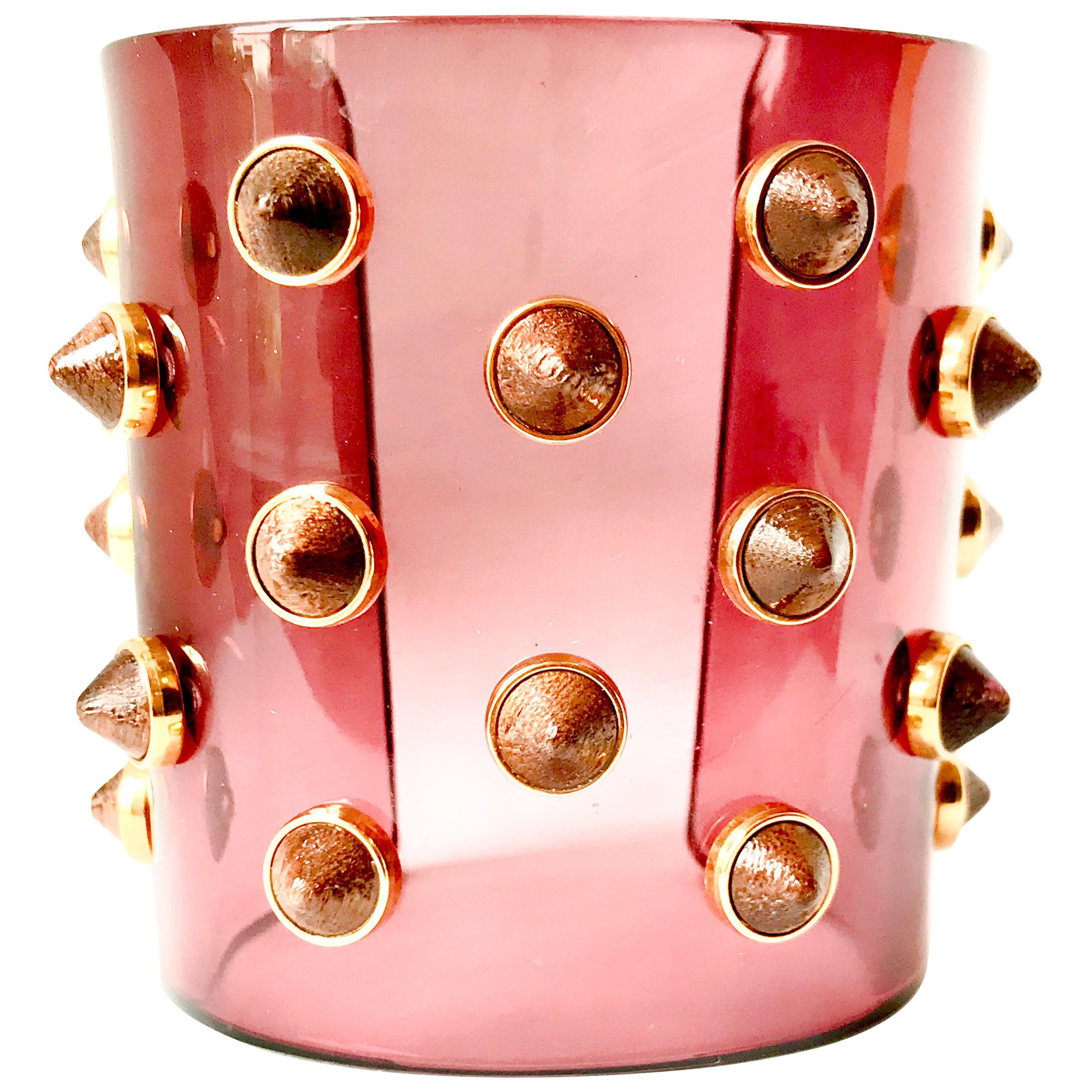 Fendi Studded Transparent Acrylic Cuff For Sale