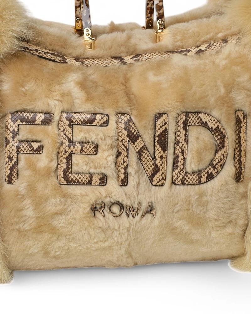 Fendi Sunshine Maxi Large Fur Beige For Sale 7