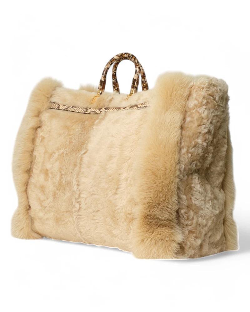 Fendi Sunshine Maxi Large Fur Beige For Sale 2