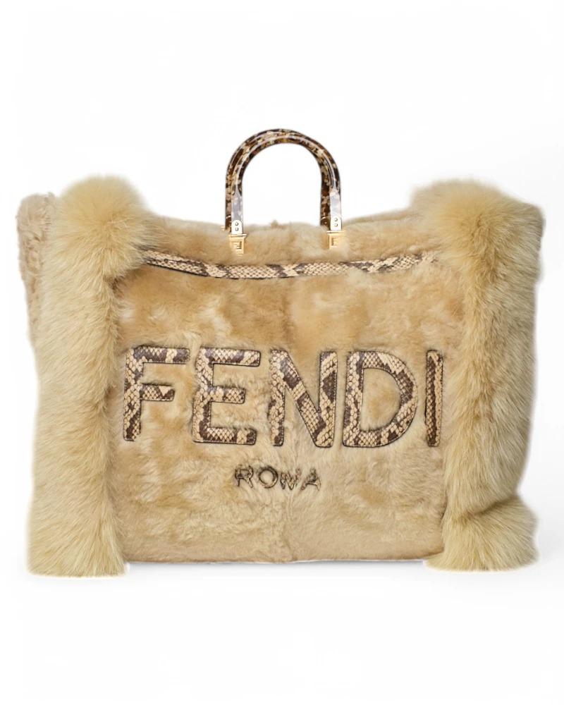 Fendi Sunshine Maxi Large Fur Beige For Sale