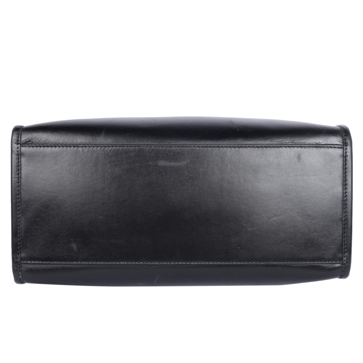 Fendi Sunshine Medium Leather Shopper Tote Black 7