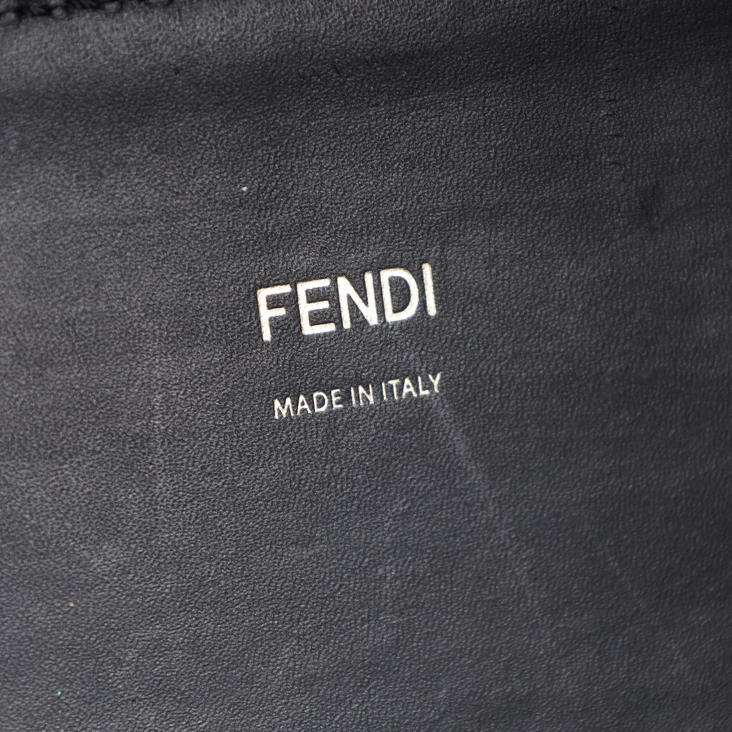 Fendi Sunshine Medium Leather Shopper Tote Black 9