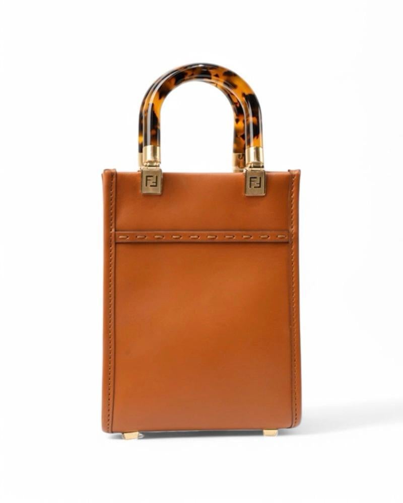  Fendi Sunshine Mini Biscuit lisse Pour femmes 