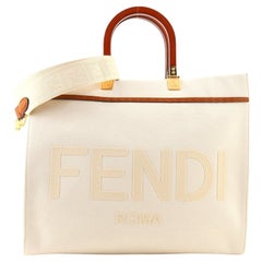 Fendi Sunshine Shopper Tote Canvas Medium