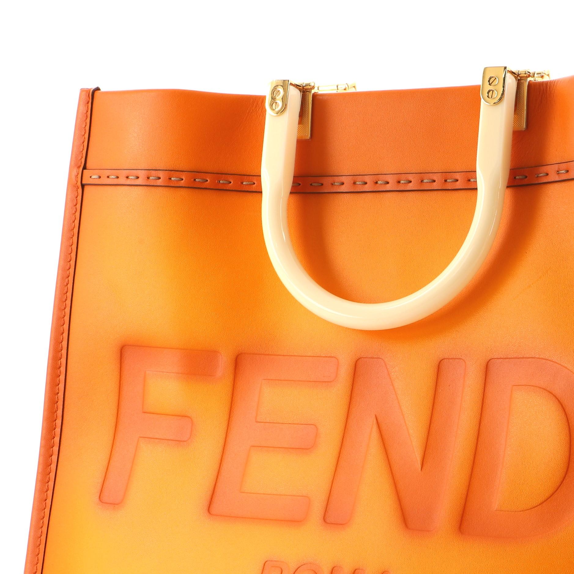 Fendi Sunshine Shopper Tote Leather Medium 2