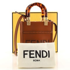 Fendi Sunshine Shopper Tote Leather Mini