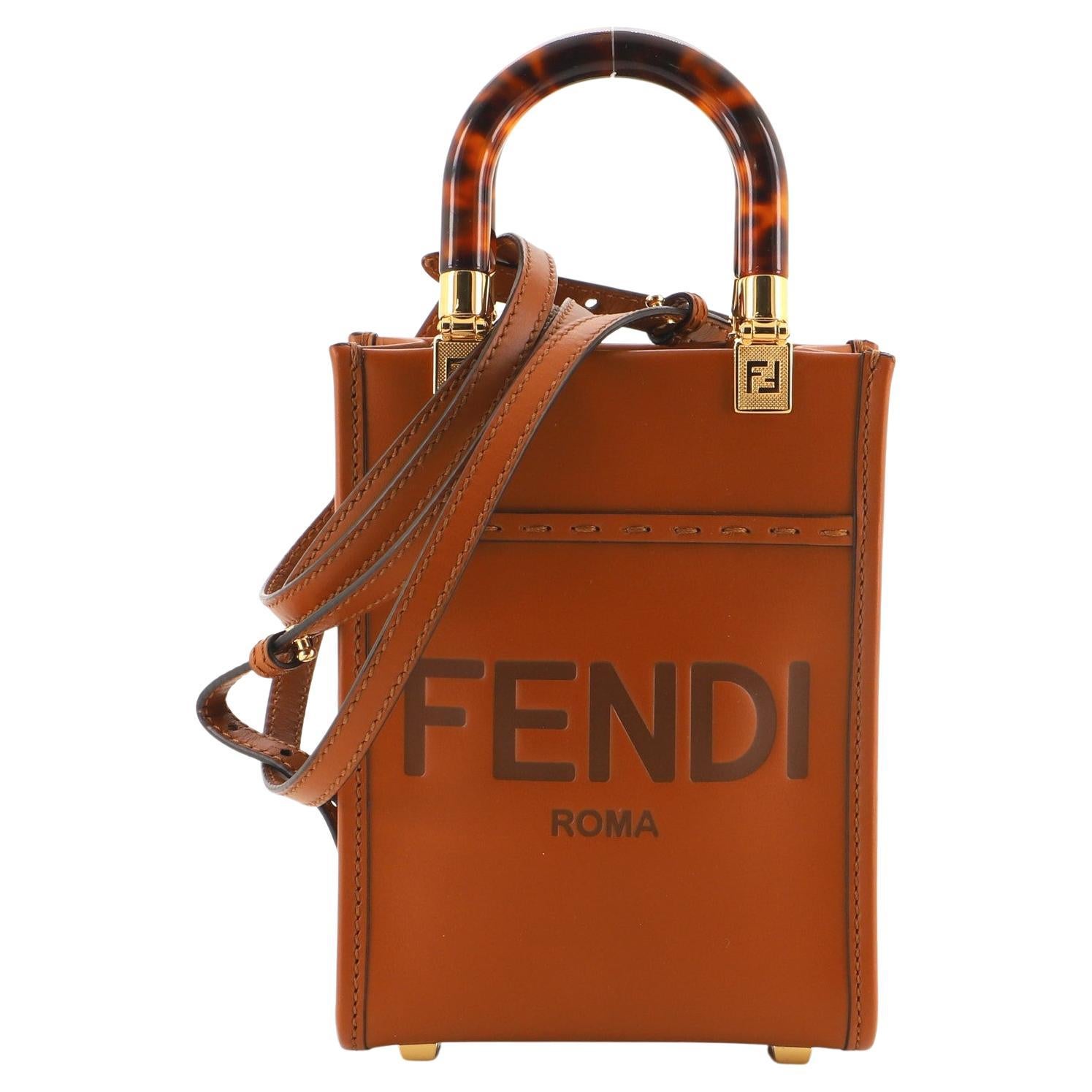 Fendi Sunshine Shopper Tote Leather Mini