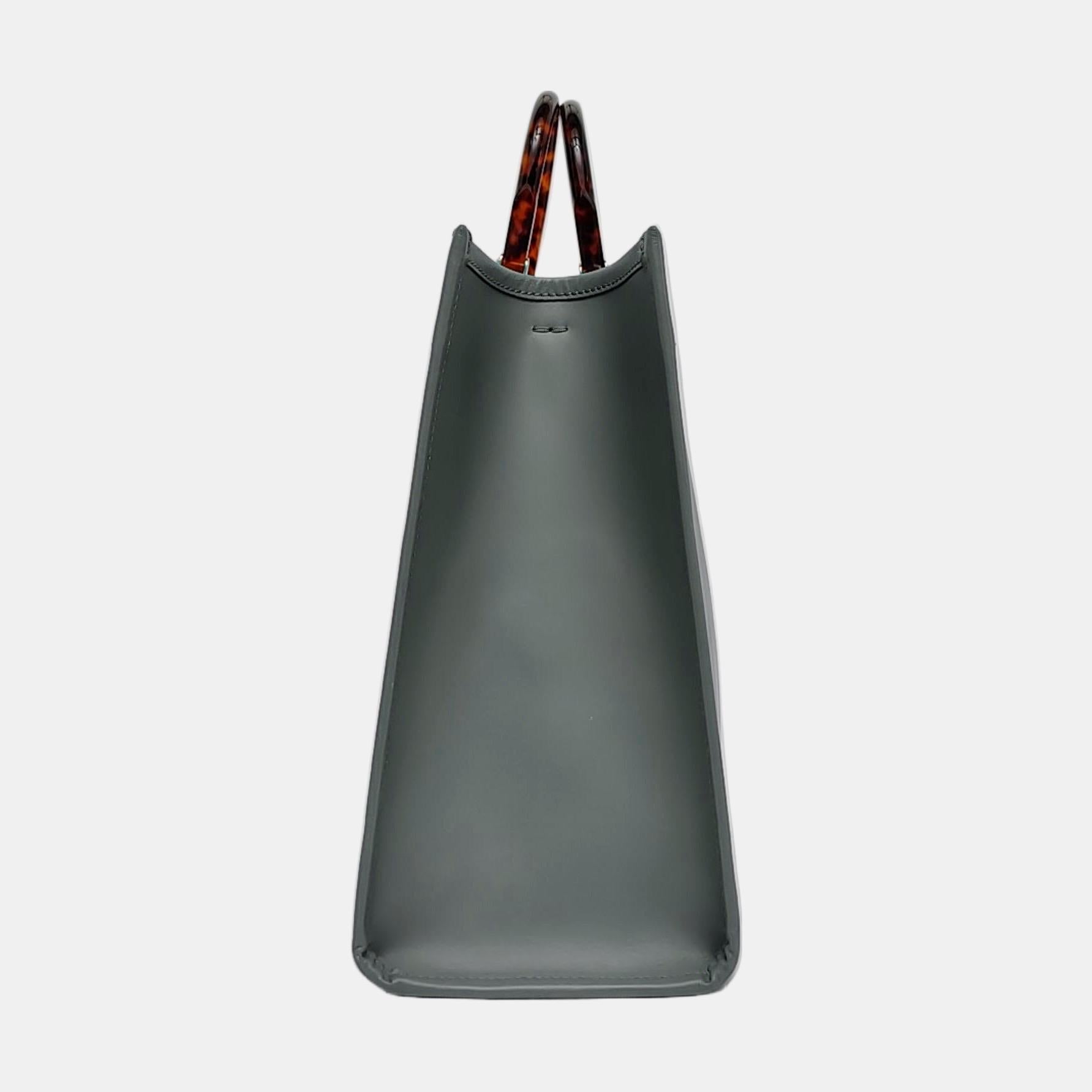 Fendi Sunshine Tote Medium Greyish Blue Top Handle Bag with Strap Pour femmes en vente