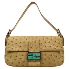 Fendi Tan Beige Struzzo Pelle Esotica Argento Top Handle Baguette Flap Baguette Baguette Baguette Baguette Flap Baguette Baguette Baguette Flap Baguette Baguette Baguette Baguette Baguette Baguette Flap Flap