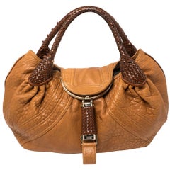 Fendi Tan/Brown Nappaleder Spy Hobo