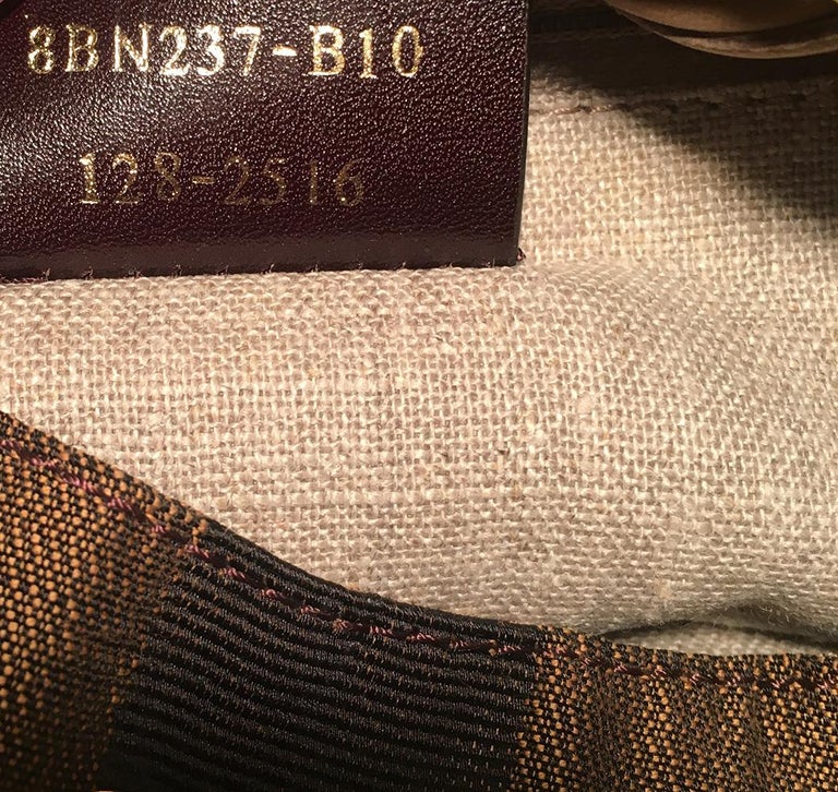 FENDI 27 BAG IN TAN BROWN CALFSKIN WITH GOLD HARDWARE