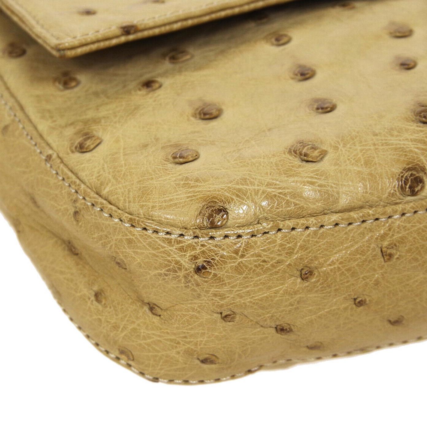 Fendi Tan Exotisches Leder Türkis Baguette Abend Umhängetasche mit Klappe Damen im Angebot