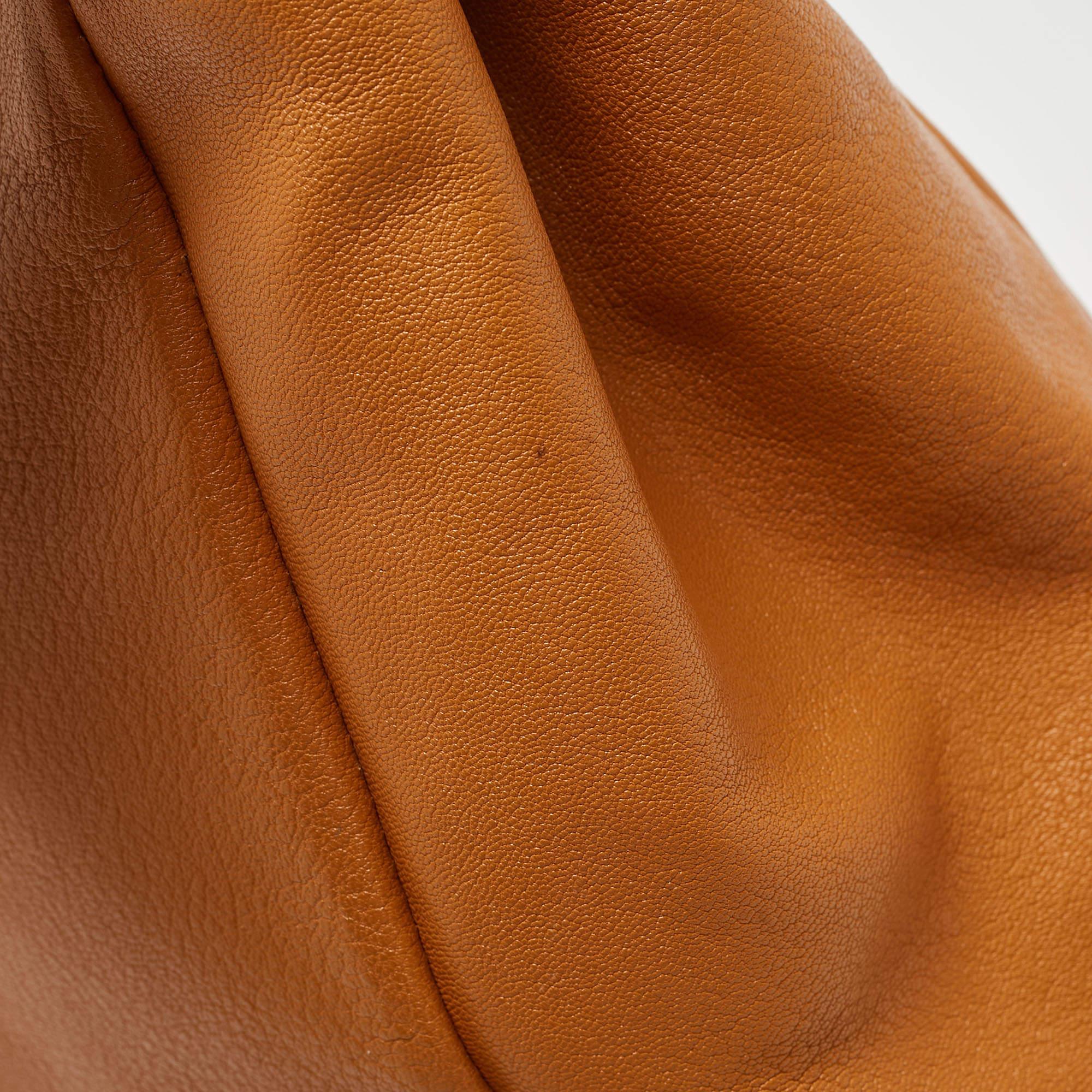 Fendi Tan Leather Large Peekaboo Top Handle Bag For Sale 7