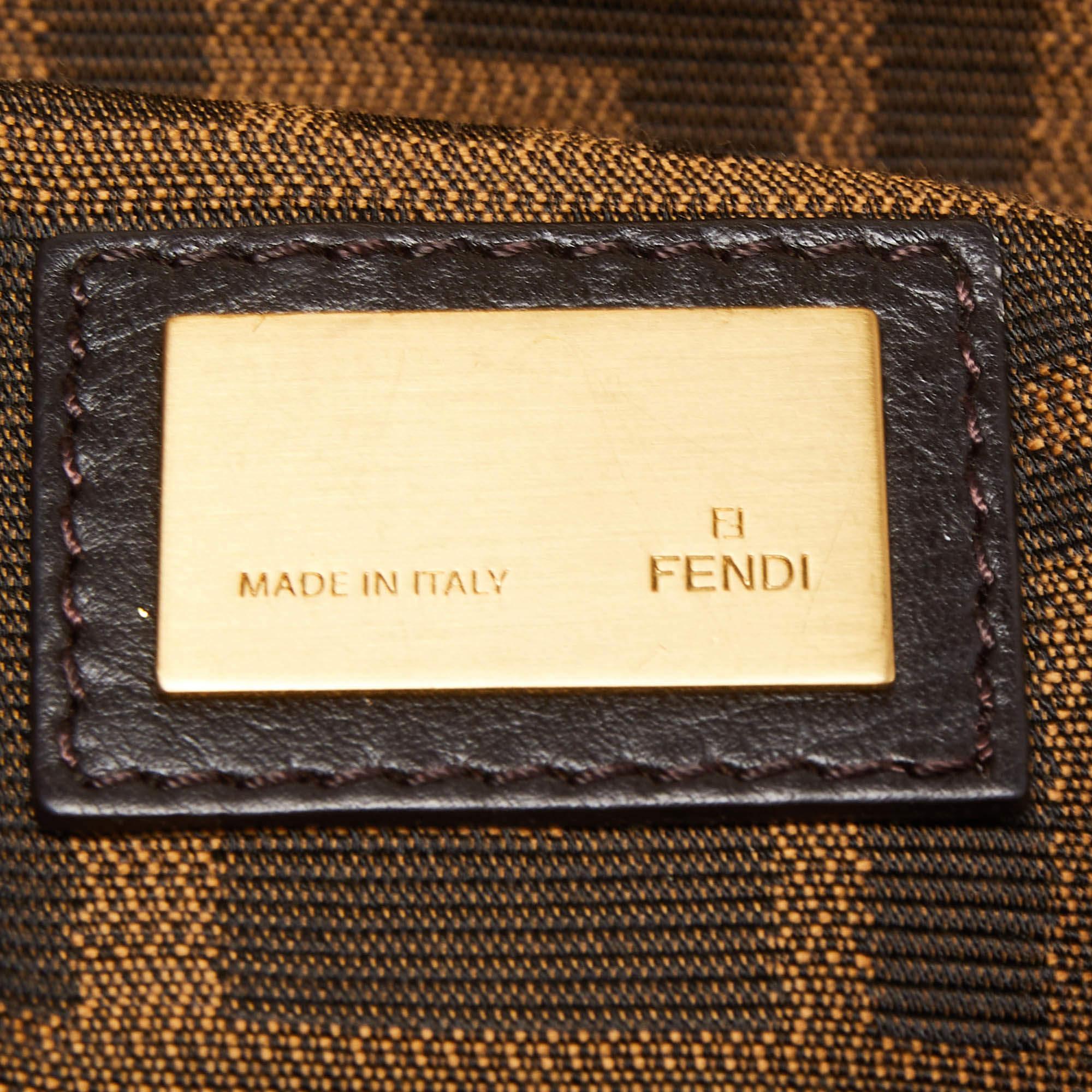 Fendi Tan Leather Large Peekaboo Top Handle Bag 3