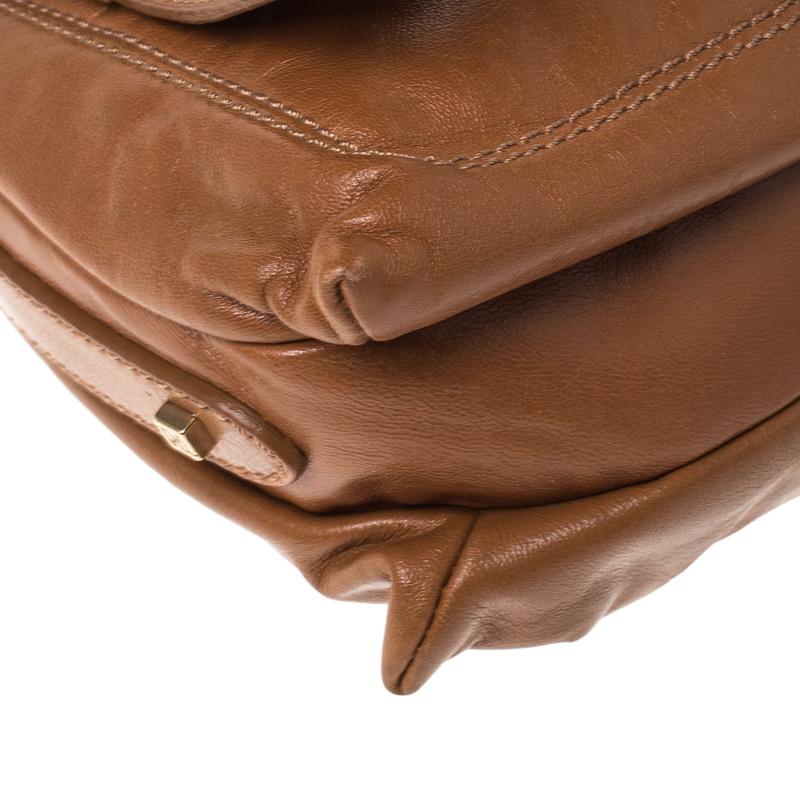 Fendi Tan Leather Logo Shoulder Bag 2