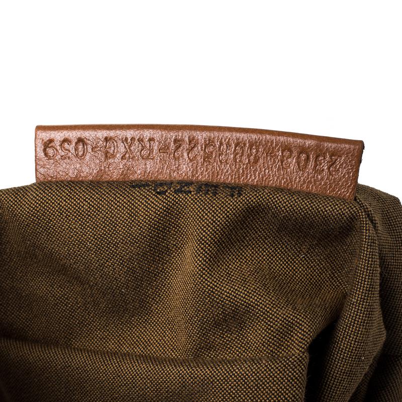 Brown Fendi Tan Leather Logo Shoulder Bag