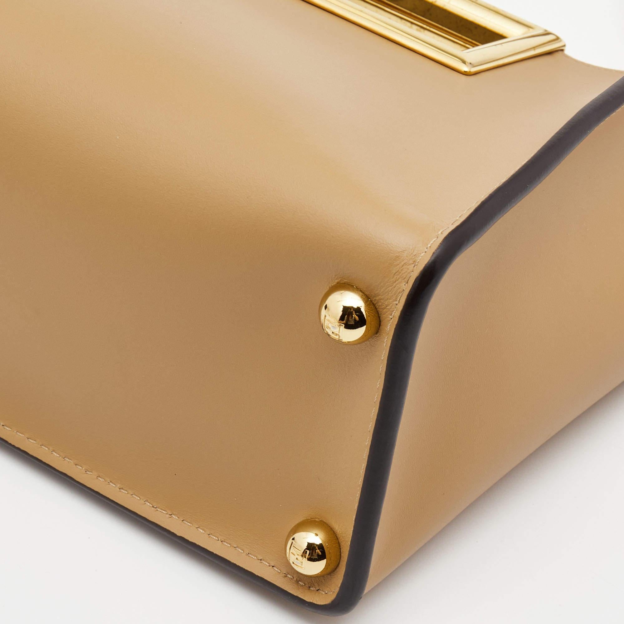 Fendi Tan Leather Small The Way Shoulder Bag 5