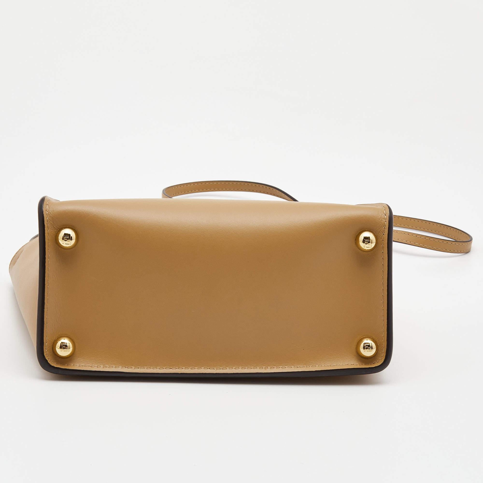 Women's Fendi Tan Leather Small The Way Shoulder Bag
