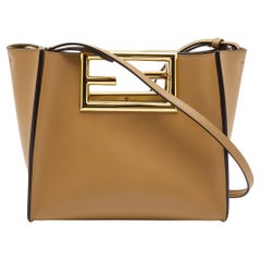 Fendi Tan Leather Small The Way Shoulder Bag