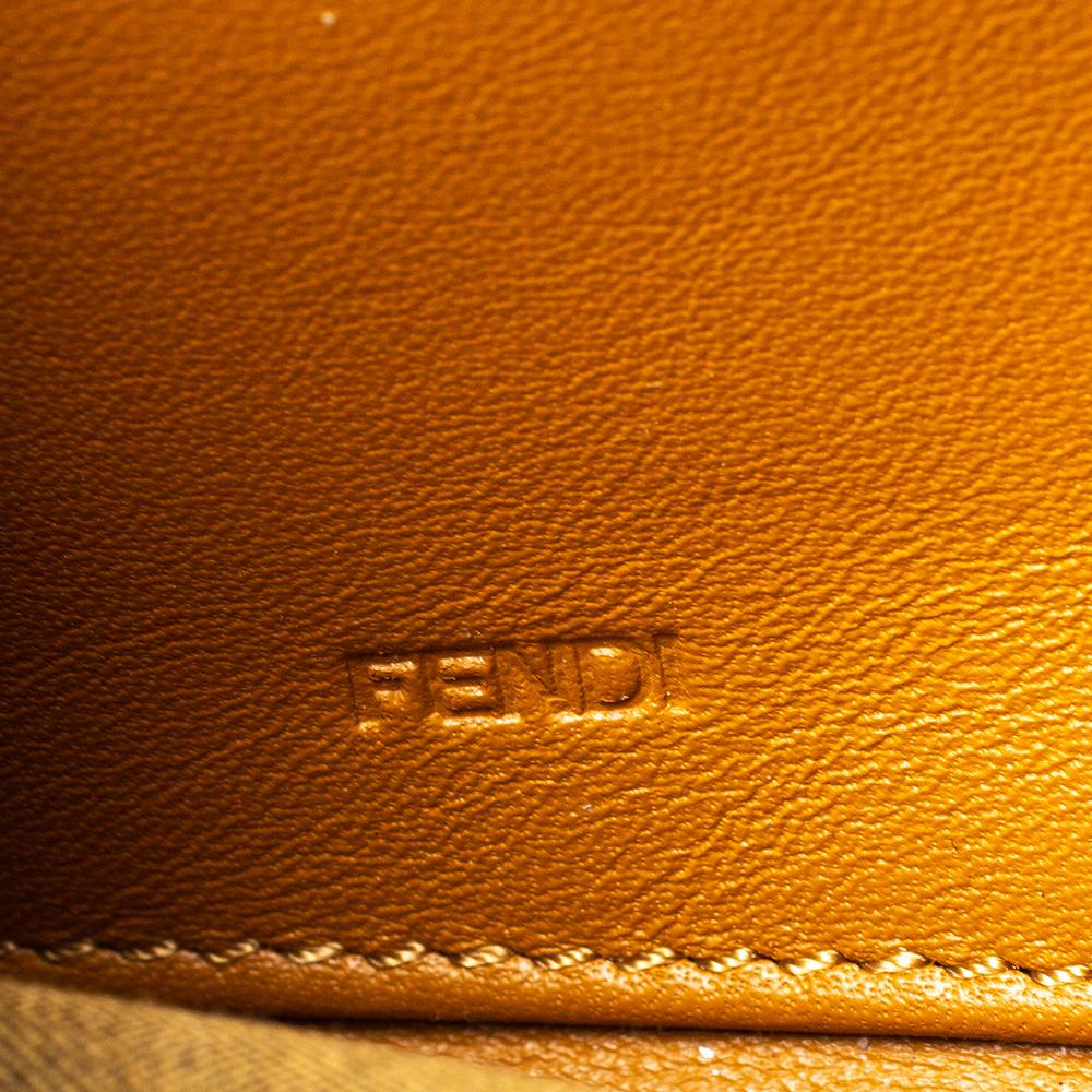 Fendi Tan Leather Zip Around Wallet 1