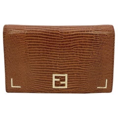 Fendi Tan Lizard Geldbörse