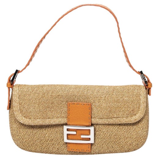 Fendi Small Leather Trimmed Logo Embossed Velvet Backpack For Sale at