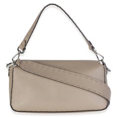 Fendi Tan Roma Selleria Nappa Sintetica Tape Stitch Baguette NM