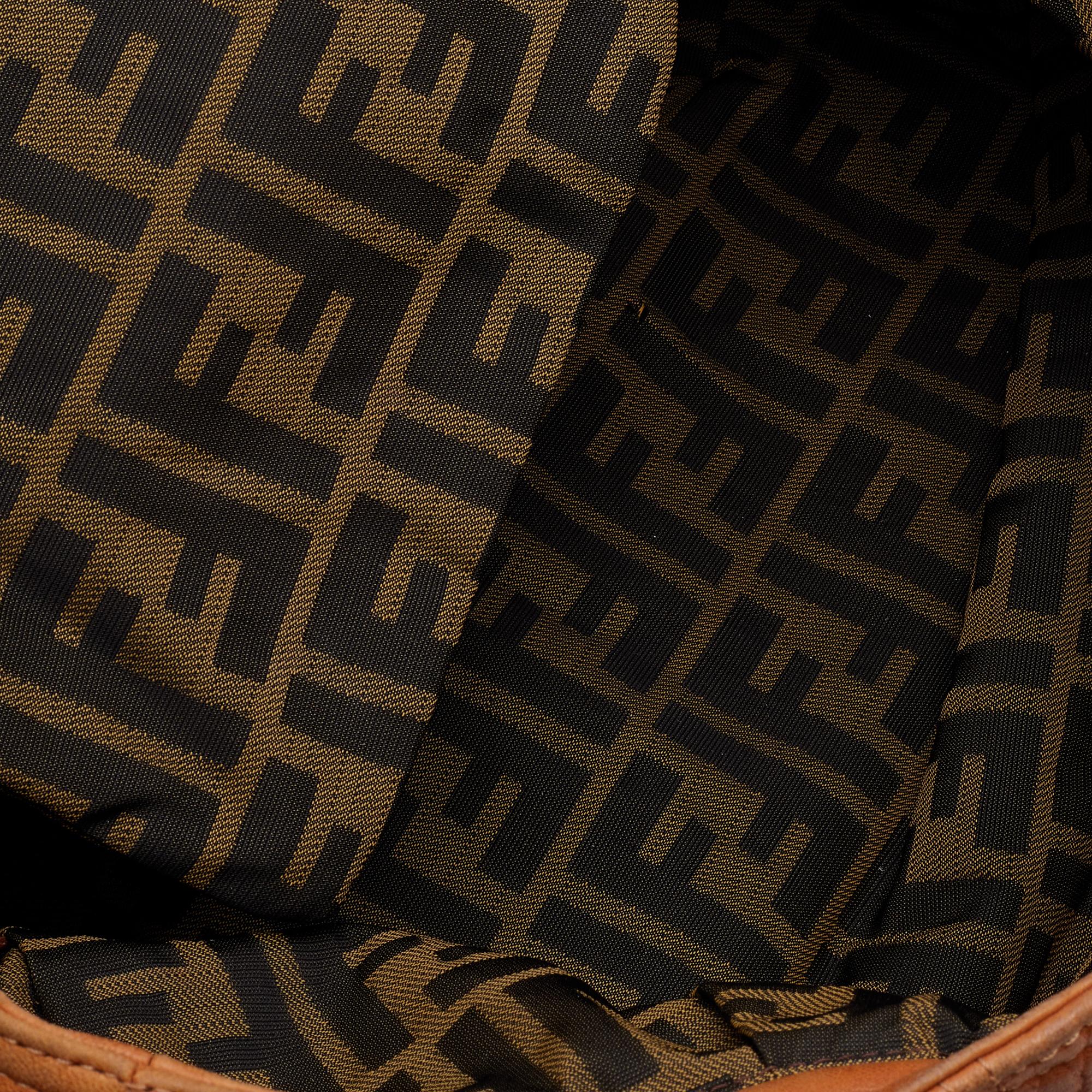 Fendi Tan Textured Leather Spy Bag 1