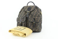 Fendi Tobacco Brown Monogram FF Zucca Backpack 81ff427