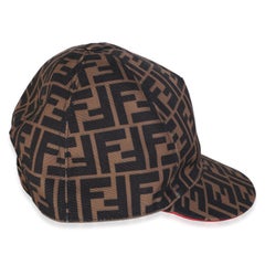 Fendi Tobacco Red FF Reloaded Canvas Baseball Hat