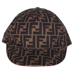 Fendi Tobacco Red FF Reloaded Canvas Baseball Hat