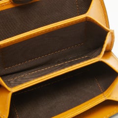 Fendi Tobacco/Yellow Zucca Embossed Leather FF Flap Wallet