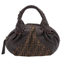 Fendi Tobacco Zucca Canvas and Leather Baby Spy Bag
