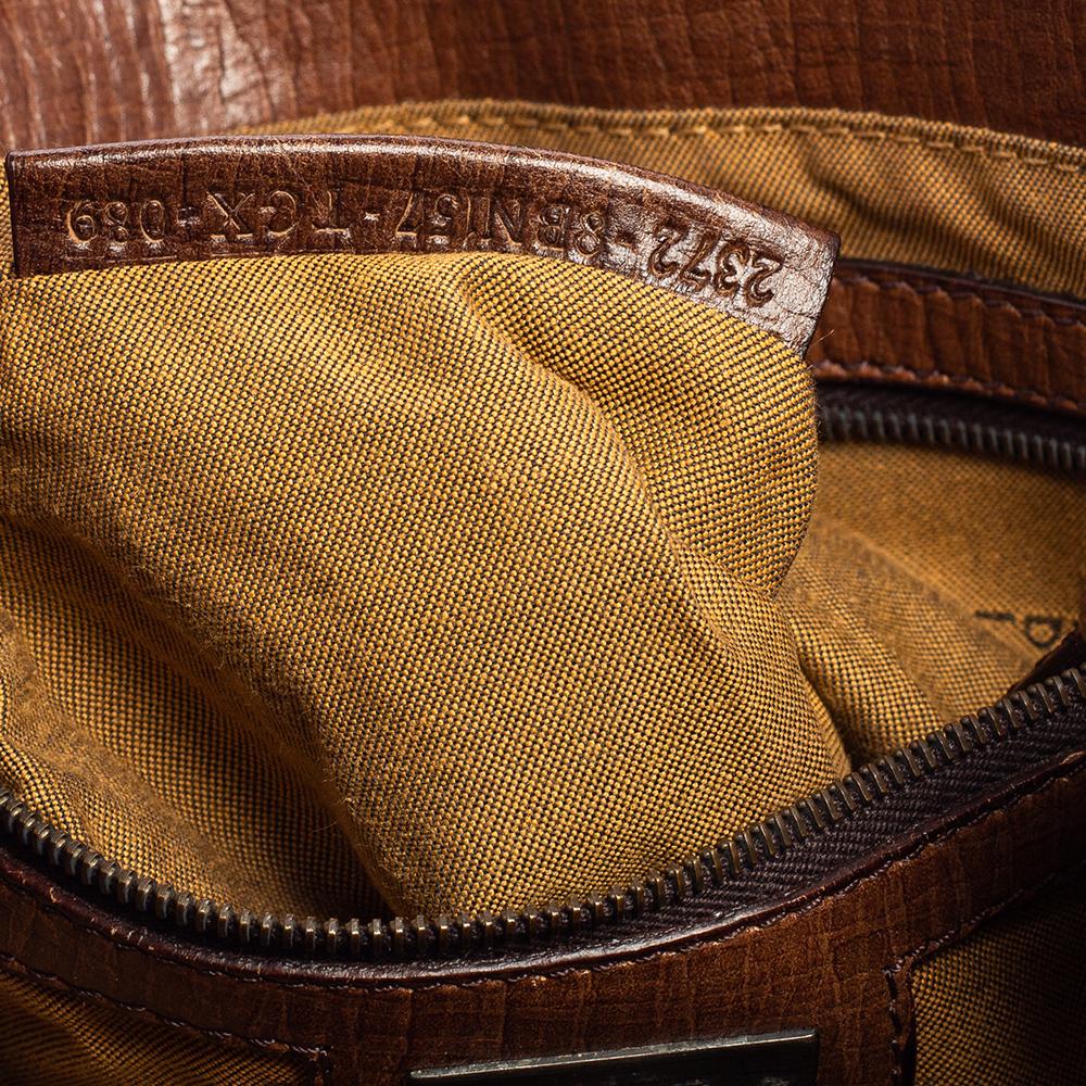 Fendi Tobacco Zucca Canvas and Leather Chef De Jour Bag 5