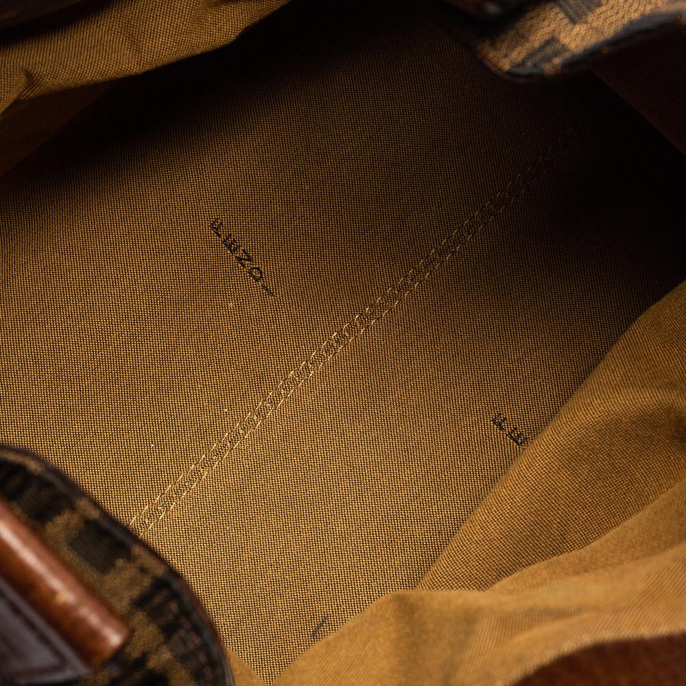 Fendi Tobacco Zucca Canvas and Leather Chef De Jour Bag 6