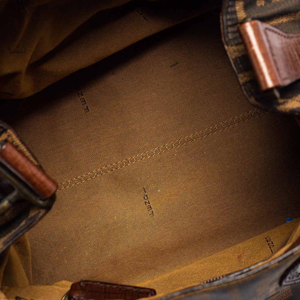 Fendi Tobacco Zucca Canvas and Leather Chef De Jour Bag 7