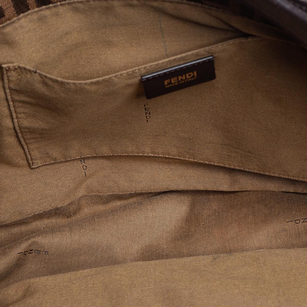 Fendi Tobacco Zucca Canvas and Leather Chef Shopper Tote 4