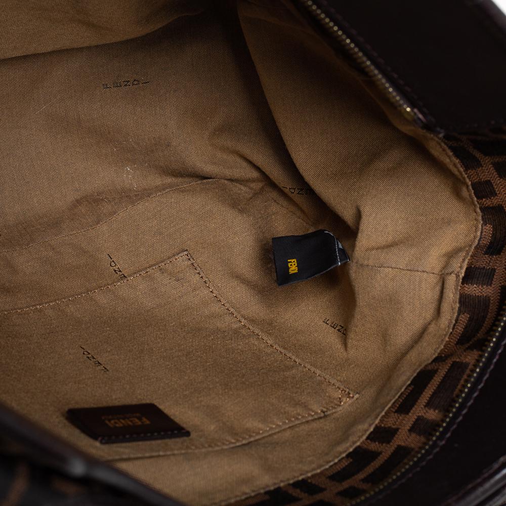 Fendi Tobacco Zucca Canvas and Leather Chef Shopper Tote 5