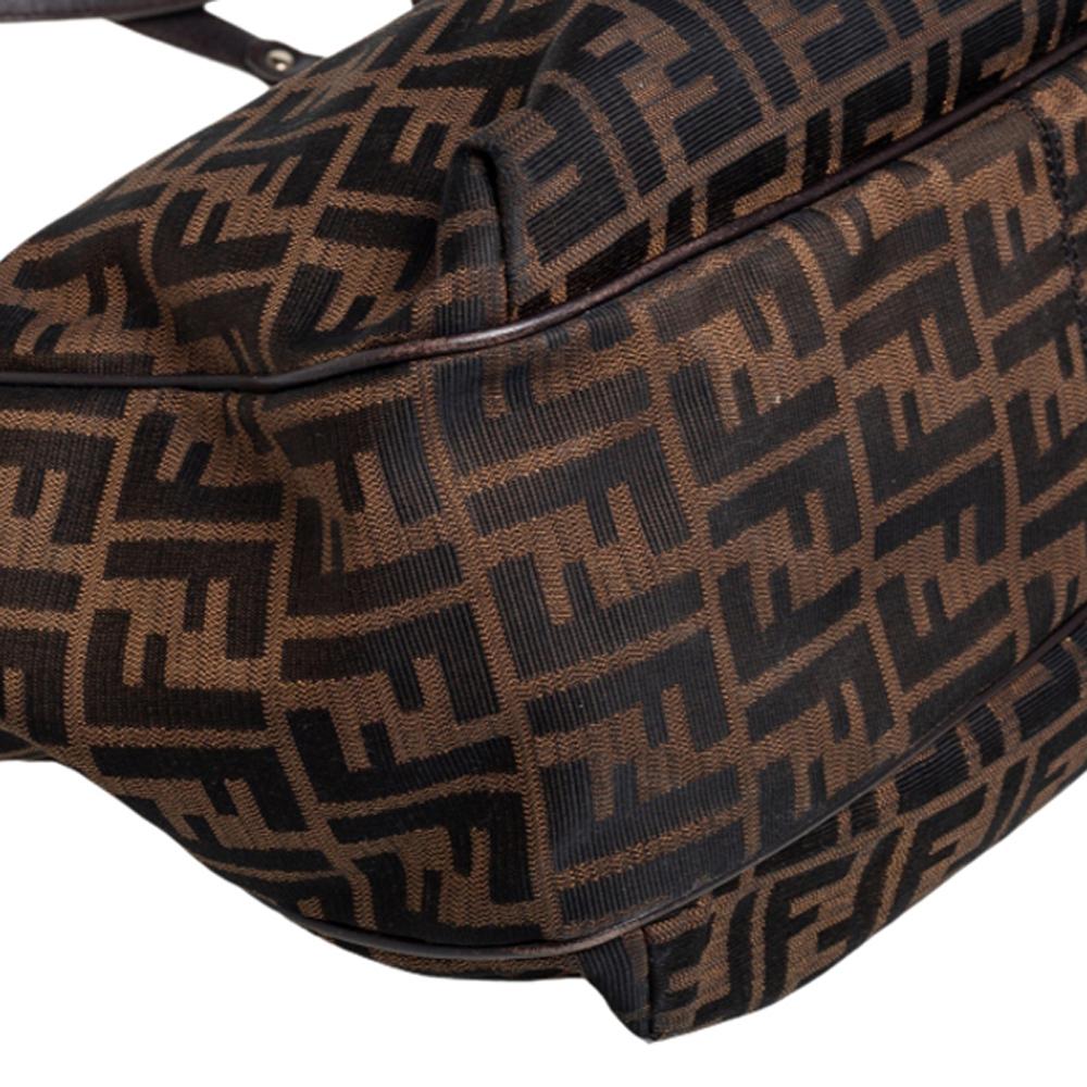 Fendi Tobacco Zucca Canvas and Leather Chef Shopper Tote 1