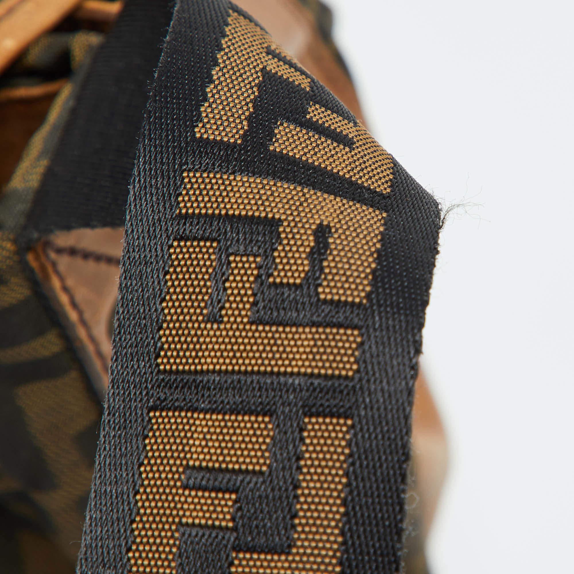 Fendi Tobacco Zucca Canvas and Leather Flap Messenger Bag 2