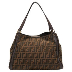 Fendi Tobacco Zucca Canvas and Leather Tote