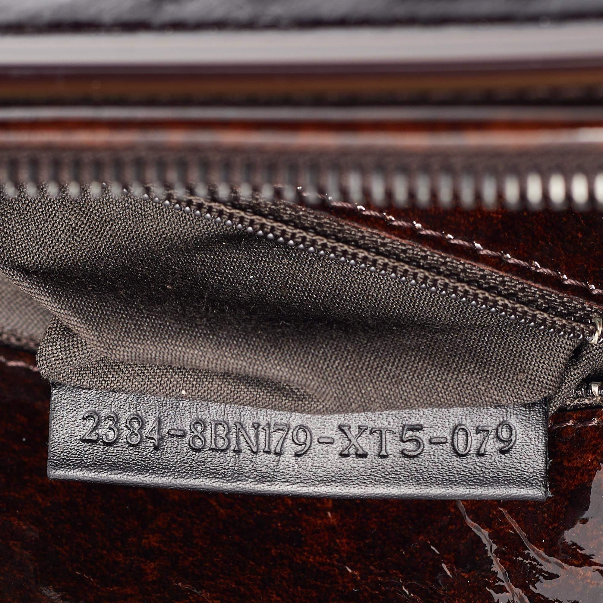 Fendi Tobacco Zucca Canvas and Patent Leather To You Convertible Clutch Bag 7