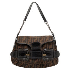Fendi Tobacco Zucca Canvas B Bis Umhängetasche