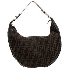 Fendi Tobacco Zucca Canvas Chef Hobo