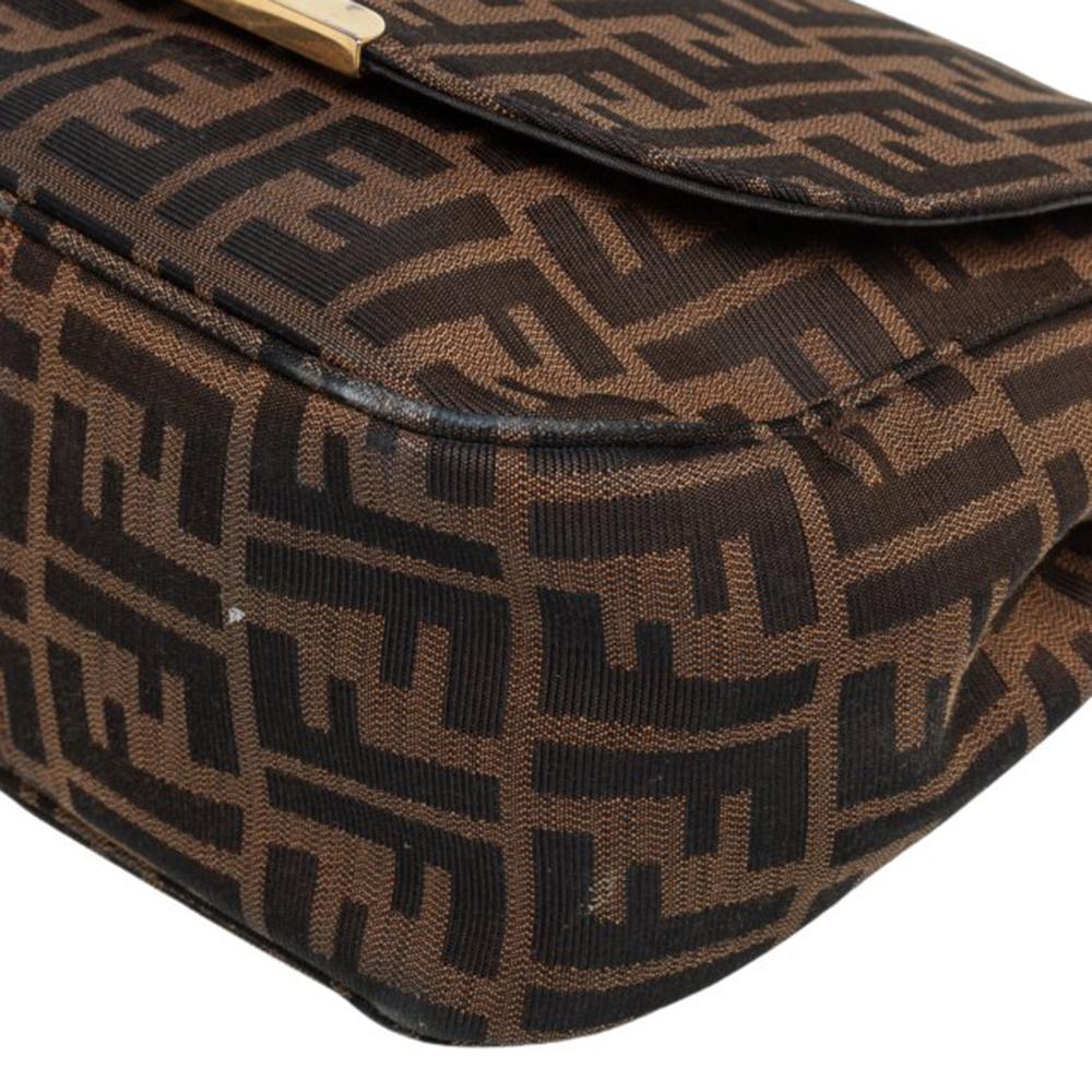 Fendi Tobacco Zucca Canvas Flap Crossbody Bag 4