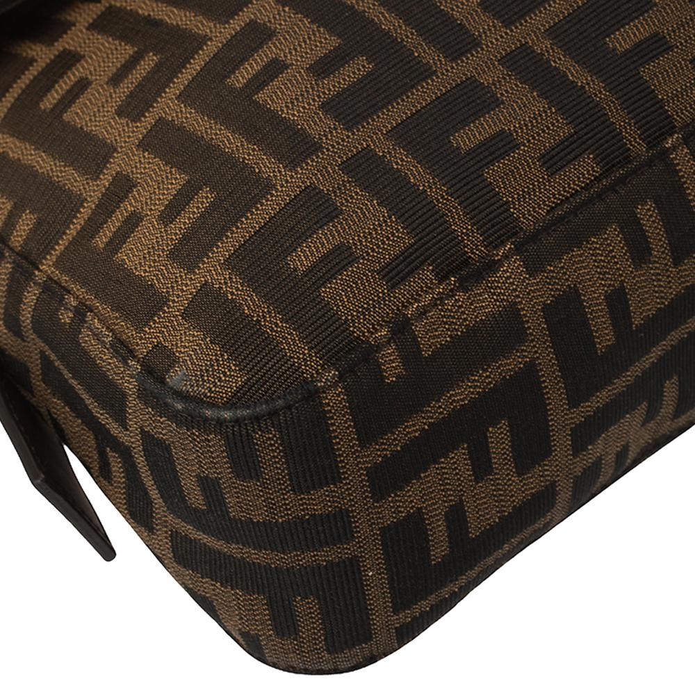 Fendi Tobacco Zucca Canvas Große Baguette Tasche 5